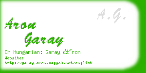 aron garay business card